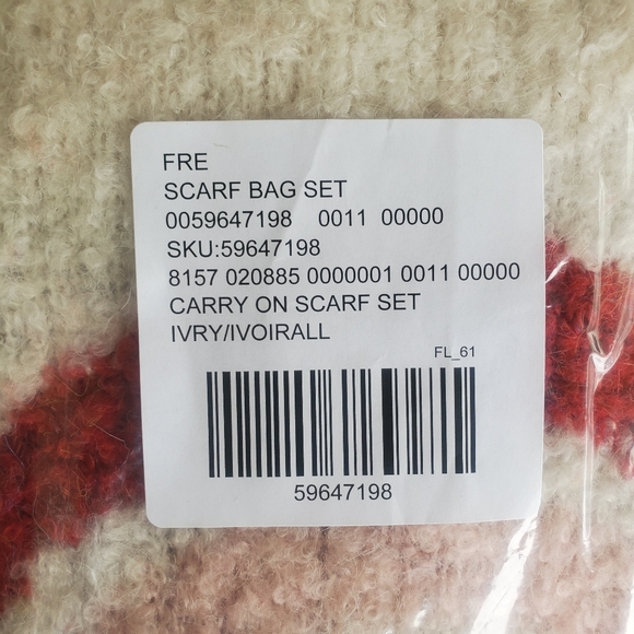 Free People 🌈 Carry on Scarf + bag set Rainbow - Picture 9 of 11